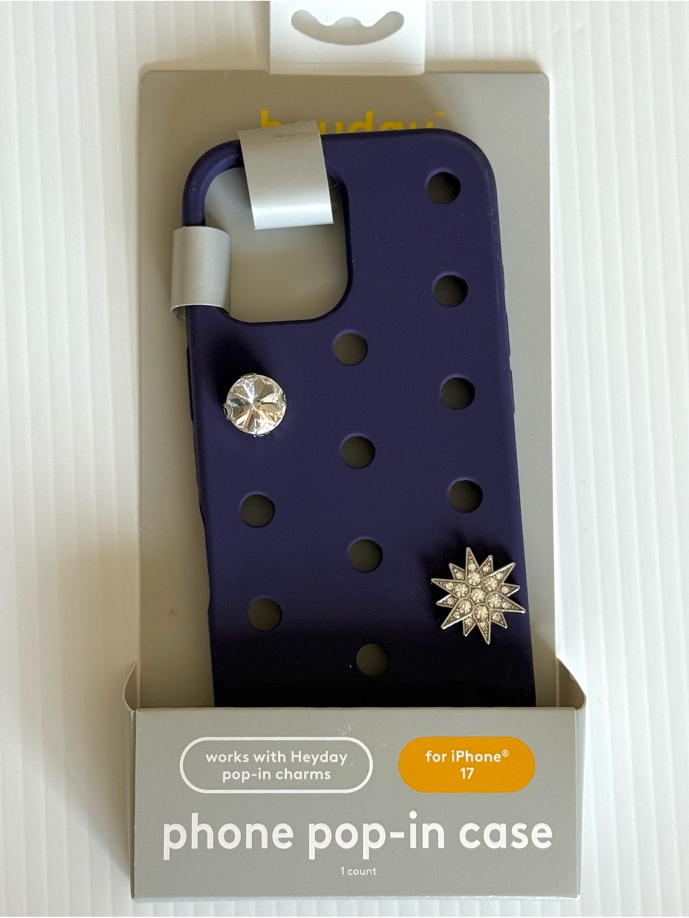 Heyday Purple Pop-In Phone Case iPhone 17 Rhinestone Y2K